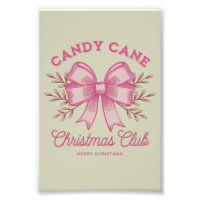 Pink Candy Cane Christmas Club Xmas Season 