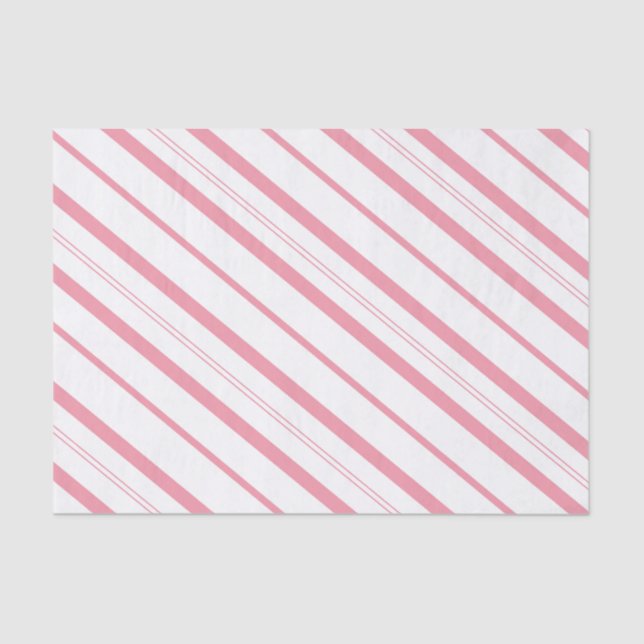 Pink Candy Cane Tissue Paper (Front)
