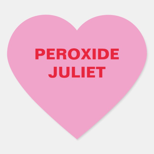 Pink Candy Heart Sticker (Front)