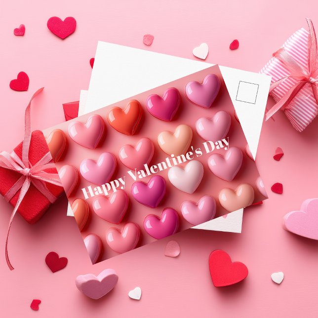 Pink Candy Hearts Valentine`s Day Card  (Creator Uploaded)