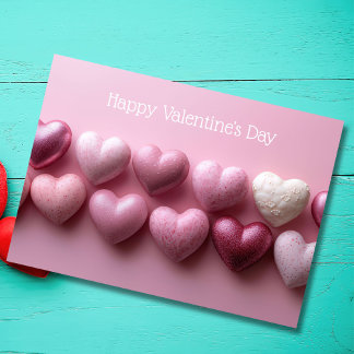 Pink Candy Hearts Valentine`s Day Card