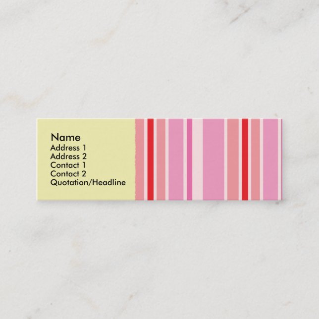Pink Candy Striper Profile Cards (Front)