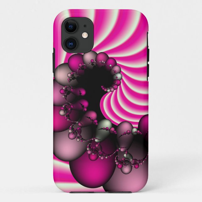 Pink Candy Swirl Case-Mate iPhone Case (Back)