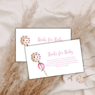 Pink Candy Valentine Sweetheat Books Baby Shower Enclosure Card