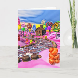 Pink Candyland Holiday Card