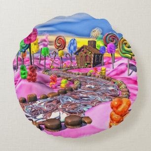 Pink Candyland - Round Cushion
