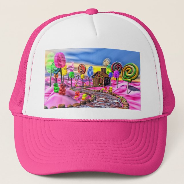 Pink Candyland Trucker Hat (Front)