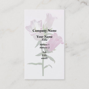 Pink Canterbury Bells Business Card
