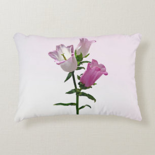Pink Canterbury Bells Decorative Cushion