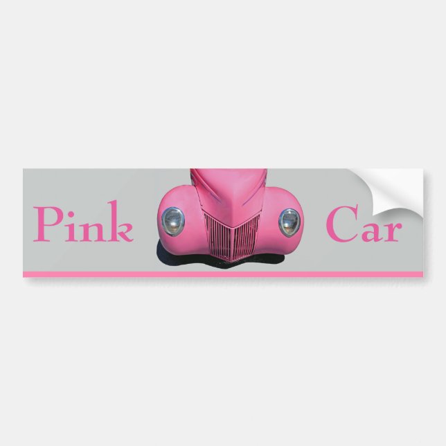Pink Car Bumper Sticker (Front)