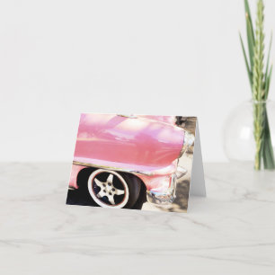 Pink car, Havana, Cuba Thank You Card