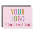 Pink Car Magnet Custom Business Logo Personalised