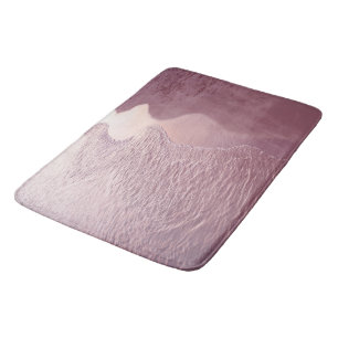 Pink Caribbean Shoreline Waves 1 Bath Mat