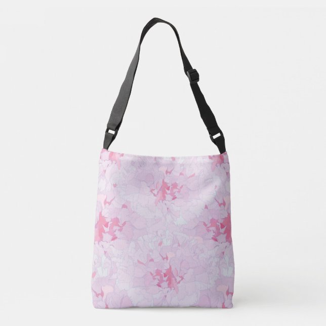 Pink Carnation Crossbody Bag (Back)