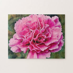 Pink Carnation Flower Art Nature Puzzle