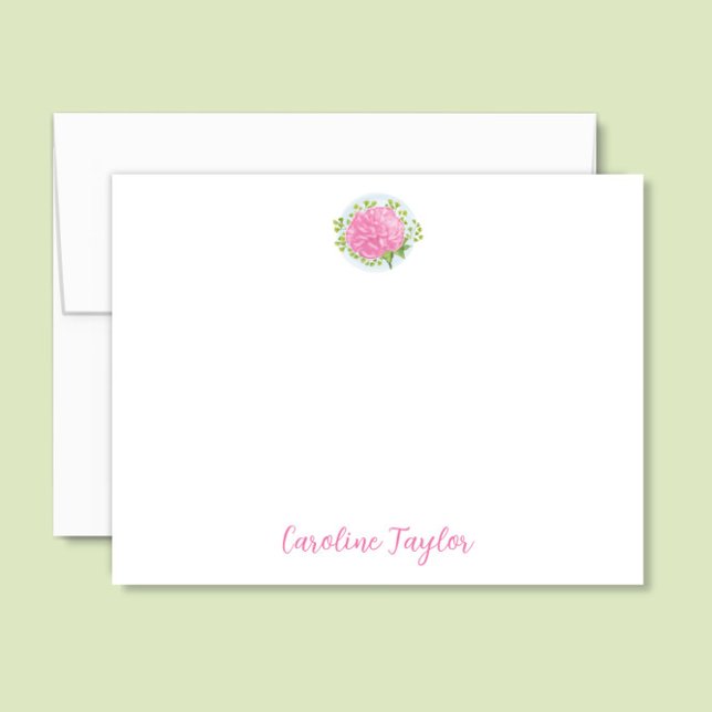 Pink Carnation January Birth Flower Stationery Card (Creator Uploaded)