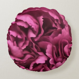 Pink Carnation Round Cushion