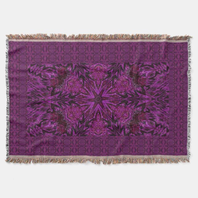 Pink Carnation Throw Blanket (Front)