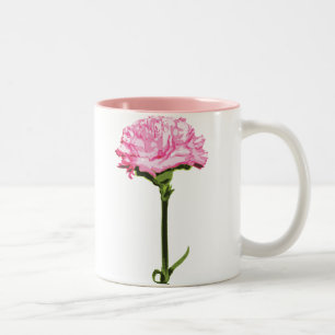 Pink Carnation Two-Tone Coffee Mug