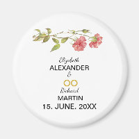 pink carnation watercolor wedding