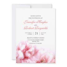 Pink Carnation Wedding Invitation