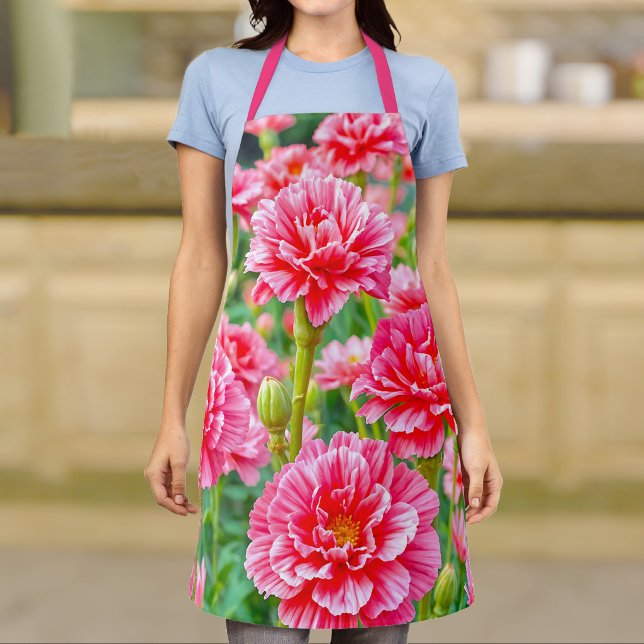 Pink Carnations Apron (Creator Uploaded)