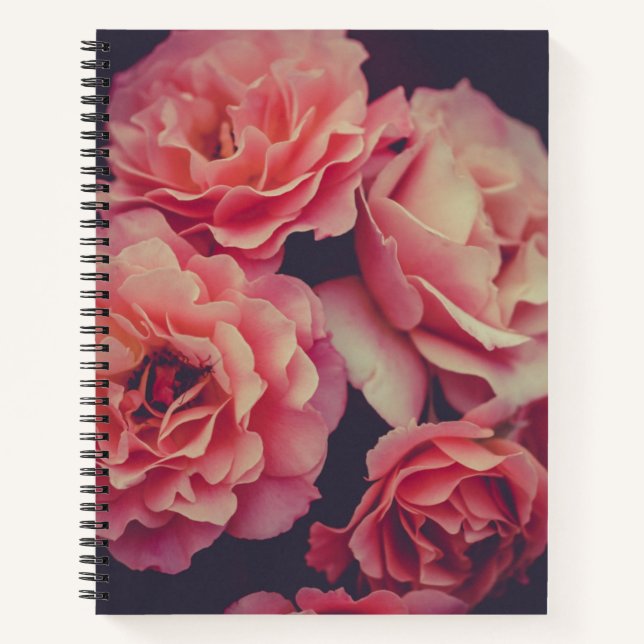 Pink Carnations Flowers Notebook (Front)
