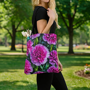 Pink Carnations Image No. 3 Tote Bag