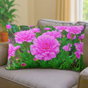Pink Carnations Lumbar Pillow