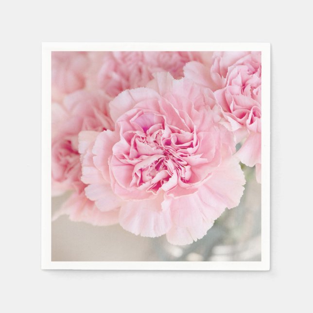 Pink Carnations Napkin (Front)