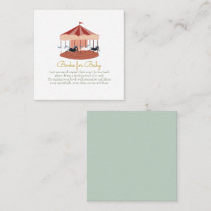 Pink Carousel Books for Baby Enclosure Card