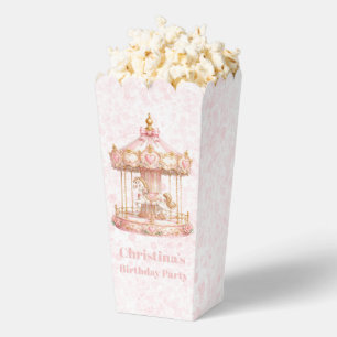 Pink Carousel Princess Birthday Party Favour Box