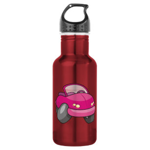 Pink Cartoon Car 532 Ml Water Bottle