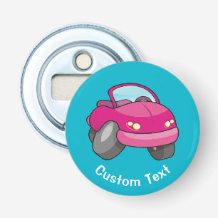 Pink Cartoon Car Bottle Opener
