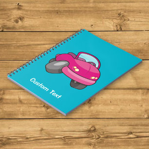 Pink Cartoon Car Notebook