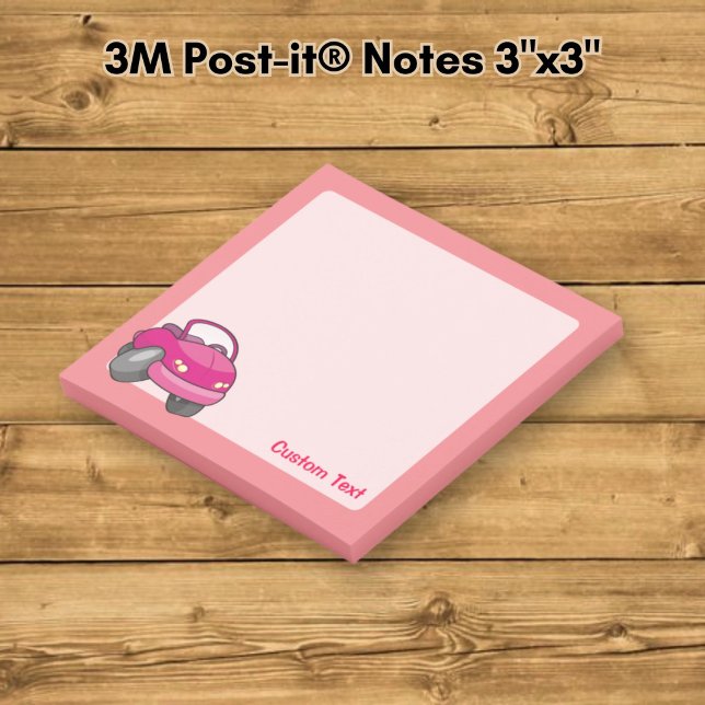 Pink Cartoon Car Post-it Notes (Creator Uploaded)