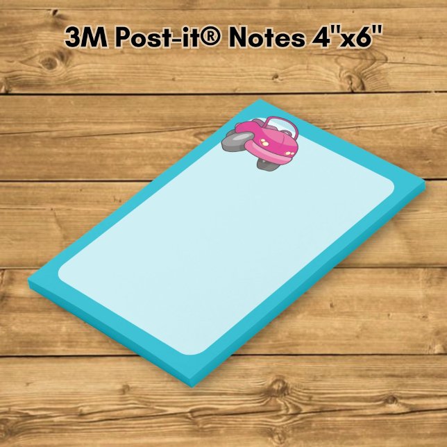 Pink Cartoon Car Post-it Notes (Creator Uploaded)