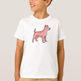 Pink Cartoon Dog T-Shirt