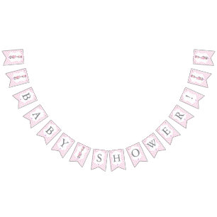 Pink Cartoon Giraffe Baby Shower Bunting