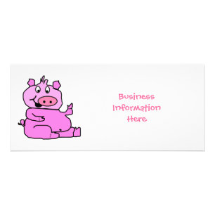 Pink Cartoon Pig 2012 Calendar Business Rack Card