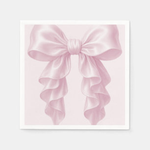 Pink Cascade Ruffle Bow Classy Posh Napkin