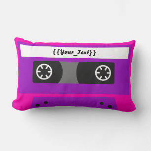Pink Cassette Tape Lumbar Cushion