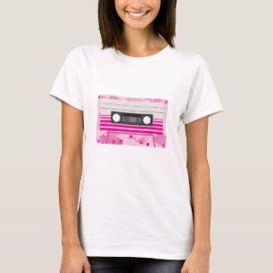 Pink Cassette Tape with Pink Splashes T-Shirt