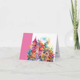 Pink Castle Custom Age Invitation
