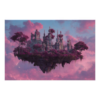 Pink Castle Floating Isle Photo Print