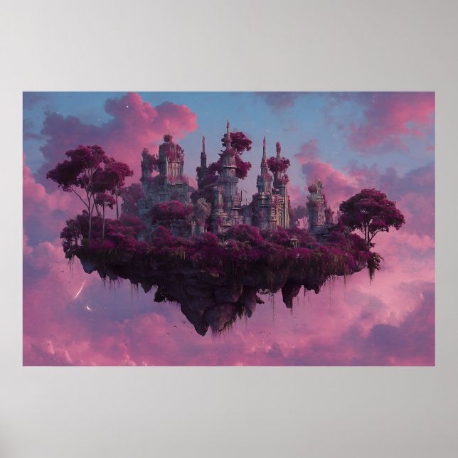 Pink Castle Floating Isle Poster (Front)