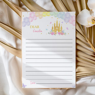 Pink Castle Princess Time Capsule Note Card
