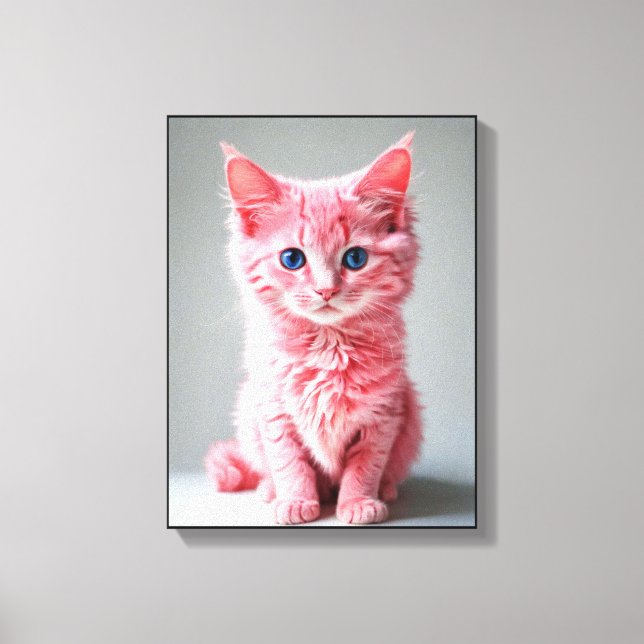 Pink Cat  Canvas Print (Front)