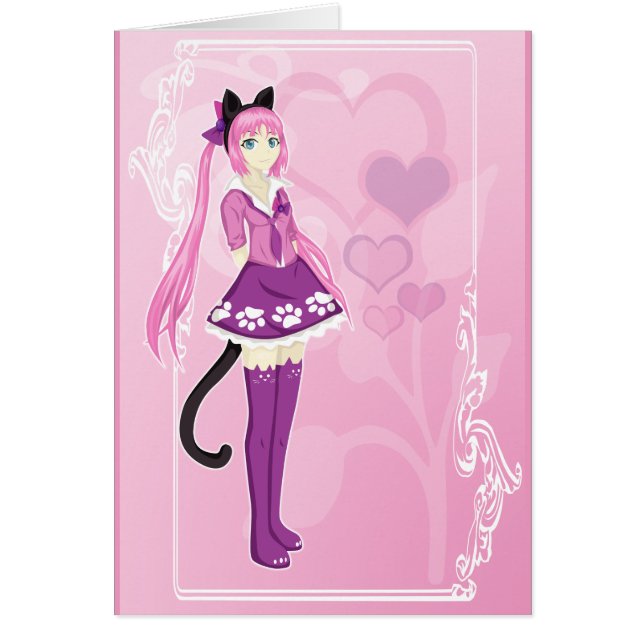 Pink Cat Girl (Front)