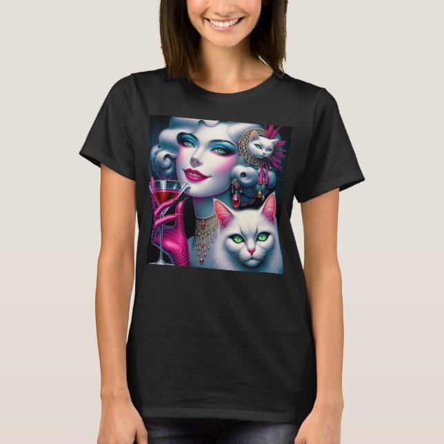 Pink Cat Lady T-Shirt (Front)